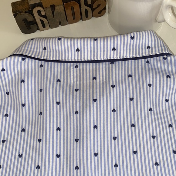 ♠️KATE SPADE NEW YORK 3/4 Sleeve Flannel 💙Pajama Top ONLY - Picture 8 of 9